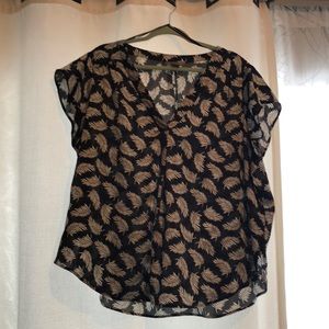 Black and white blouse